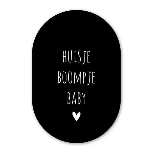 Quotes - Huisje boompje baby - Spreuken Wandcirkel Ovaal Forex klein -3d