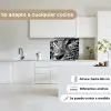 Luipaard - Zwart - Wit - Oog keuken achterwand 2 middel -sfeer4_ES