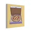 Pizza - Doos - Salami - Illustratie aluminium wit klein -3d