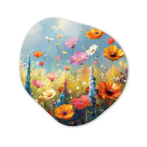 Bloemen - Natuur - Botanisch - Kunst Wandcirkel Organisch Forex 3mm klein -3d
