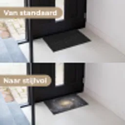 Kosmos - Sterrenstelsel - Donker Deurmat klein -voor-na_NL