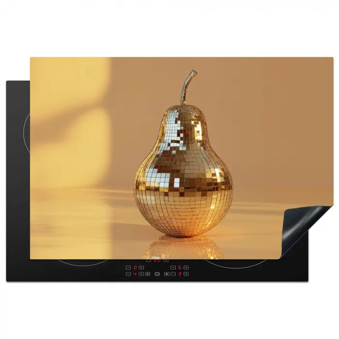 Goud - Disco - Glitter - Peer Inductie beschermer vinyl 3mm klein -3d