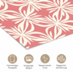 Roze - Bloemenmotief - Wit - Modern poster papier klein 62 -tcloseup_DE