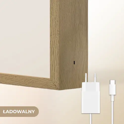 Hert - Bosdieren - Beige Light Box met batterij (Wandlamp kind) middel -USP_websiteoplaadbaarNL