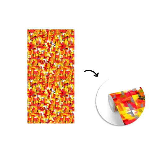 Abstract - Verf - Rood fotobehang vinyl groot 64 -3d