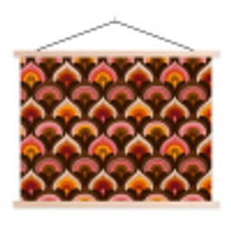 Patroon - Retro - Kleurrijk textielposter latten blank klein 122 -3d