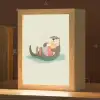 Otter - Strandbal - Kleurrijk Light Box met kabel klein -zzz_3d_website