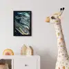 Marmer - Goud - Blauw - Glitter - Marmerlook - Abstract fotolijst zwart zonder passe partout klein -usfeer4_kinderkamer