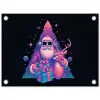 Retro - Kerstman - Rendieren - Kerstboom tuinposter los doek klein -3d