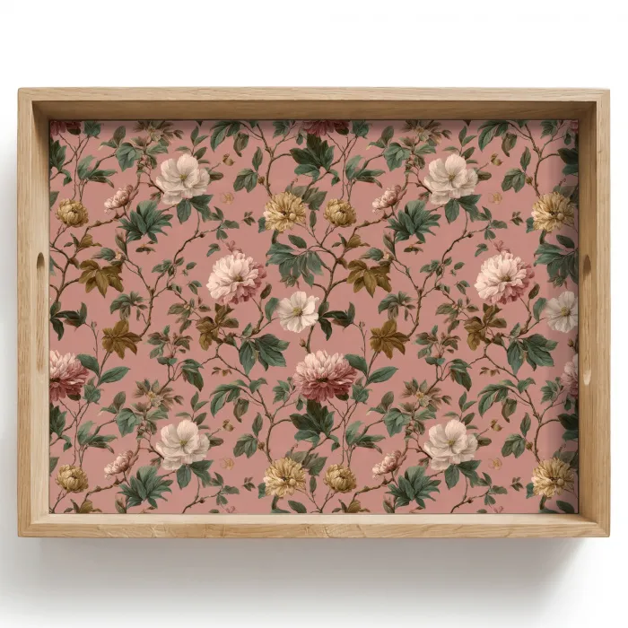 Bloemen - Klassiek - Roze Dienblad Rechthoek middel 911 -z3d_shopping