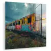Graffiti - Trein - Street art - Verlaten plexiglas 5mm klein -zzzproduct_nieuw