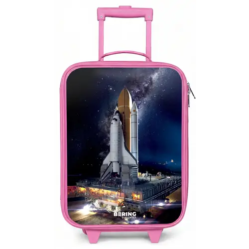 Spaceshuttle die kan opstijgen Kinderkoffer - Roze klein -zz3dotto