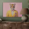 Tijger - Bril - Geel - Jasje PET vilt klein -sfeer2