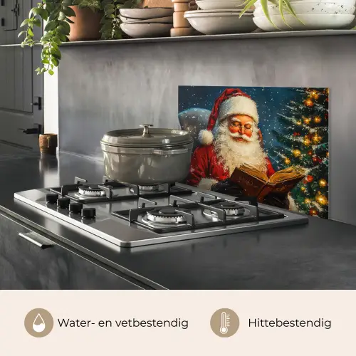 Kerstman - Kerst - Winter - Kerstboom keuken achterwand spatscherm klein -usp_NL