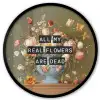 Bloem - Quote - Vintage - Art Fotolijst rond zonder passe partout klein -3d