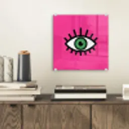 Minimalistisch - Oog - Roze plexiglas 5mm klein -sfeer1