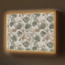 Elegant - Bladeren - Groen Light Box met batterij (Wandlamp) middel 907 -z3d_website