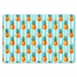 Ananas - Strepen - Groen Placemat vinyl groot 368 -zzsfeer1_Kitchenyeah-website