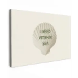 Schelp - Quote - Groen Tuinposter op houten frame 2 cm dik klein -3d