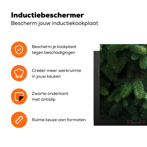 Sparrentakken - Knoppen - Naalden - Groen Inductie beschermer vinyl 3mm klein -zzzzzzz-td-ups