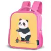 Panda - Step - Geel Kinderrugzak - Roze middel -schuin