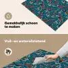Golven - Retro - Blauw - Patroon Inductie beschemer met haakjes klein 777 -ky-schoon-nl