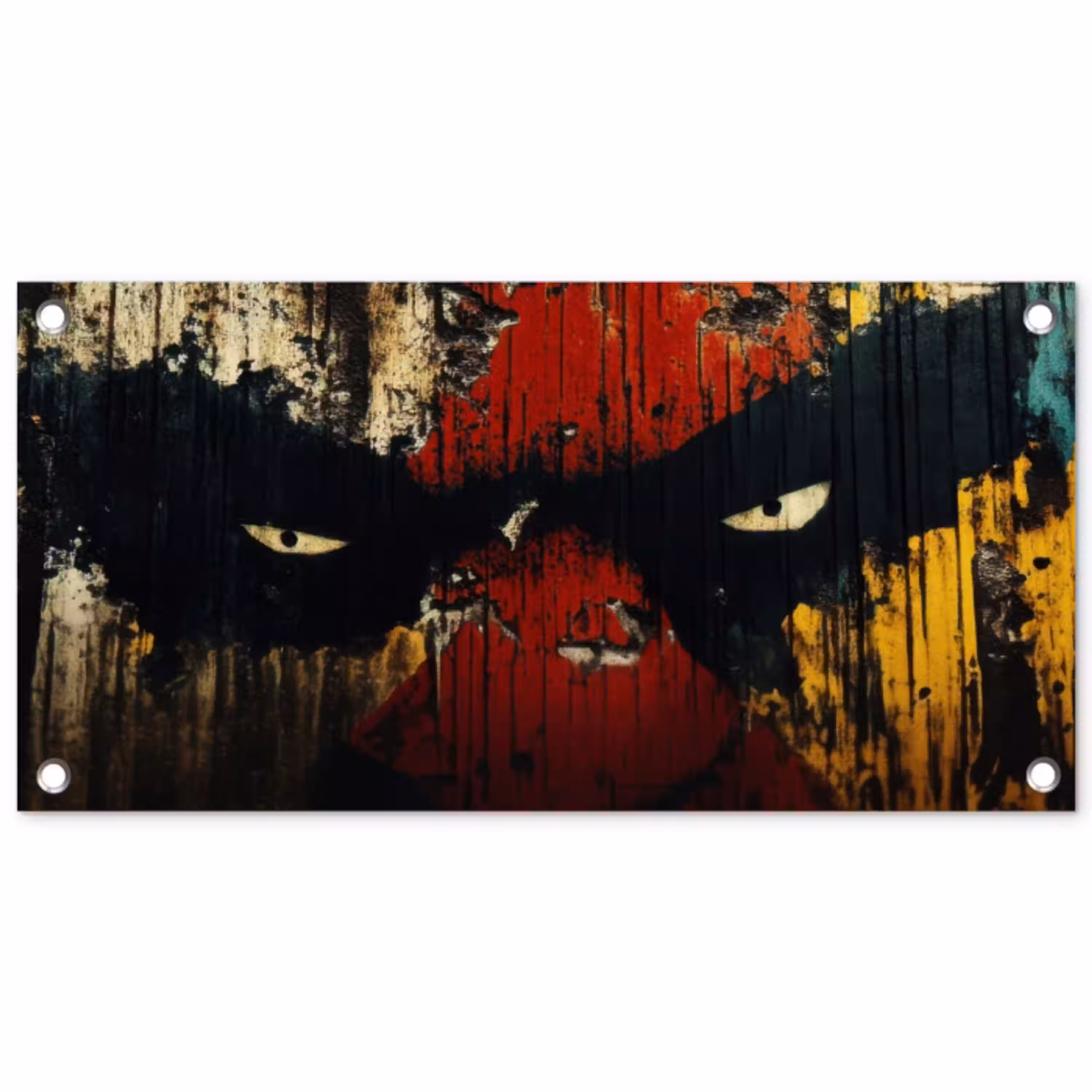 Graffiti - Ogen - Abstract tuinposter los doek klein -3d
