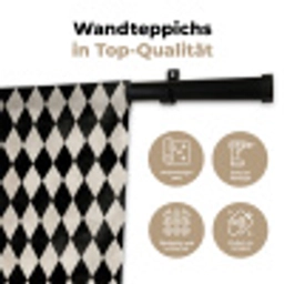 Klassiek - Patroon - Zwart Wandkleed katoen klein 269 -tsfeer2_DE