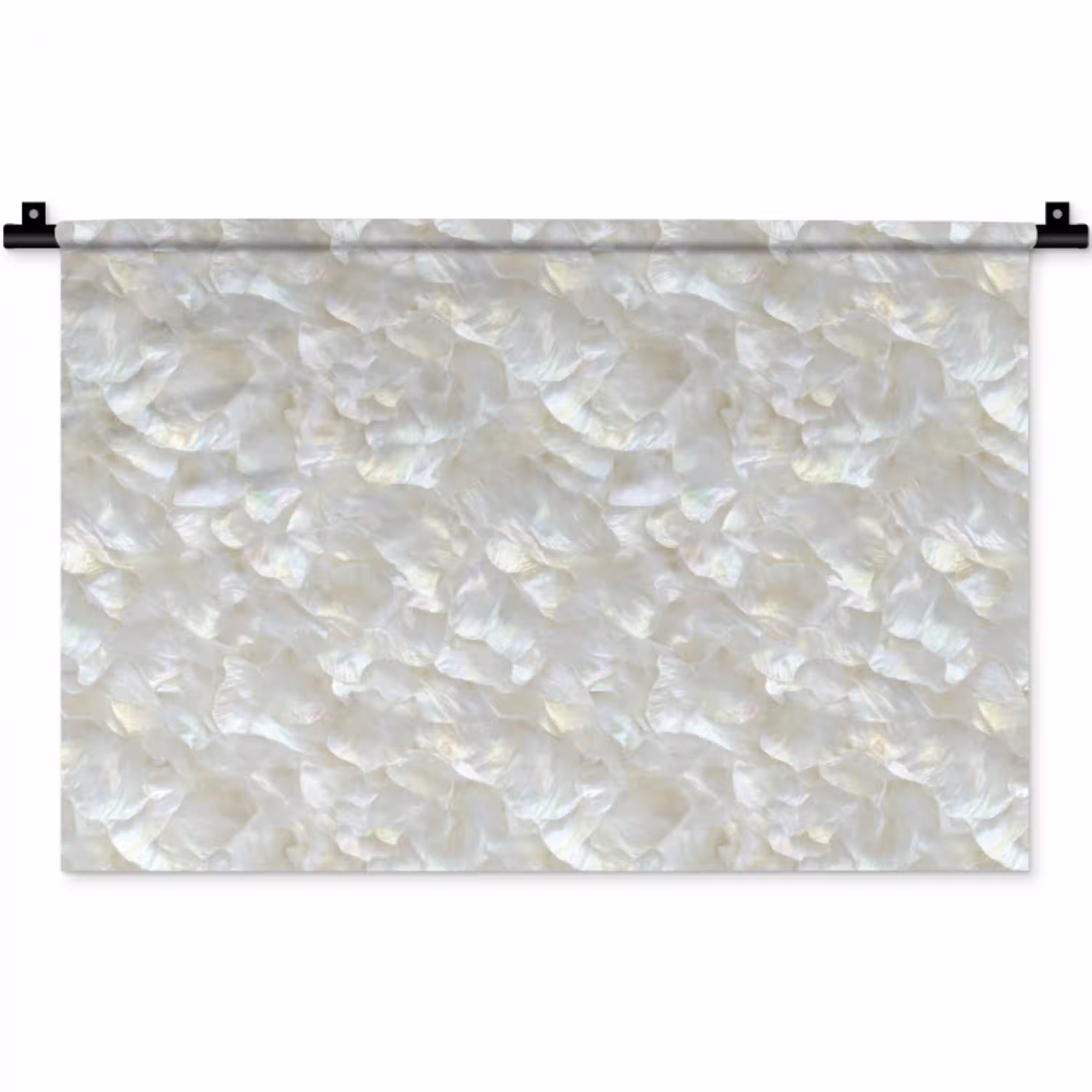 Parelmoerglans - Wit - Schelp Wandkleed katoen klein 269 -zz3d