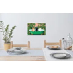 Badkamer - Kattenparade - Kleurrijk Muursticker klein -eettafel