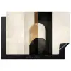 Geometrische - Vormen - Wit Inductie beschermer vinyl 3mm klein -3d