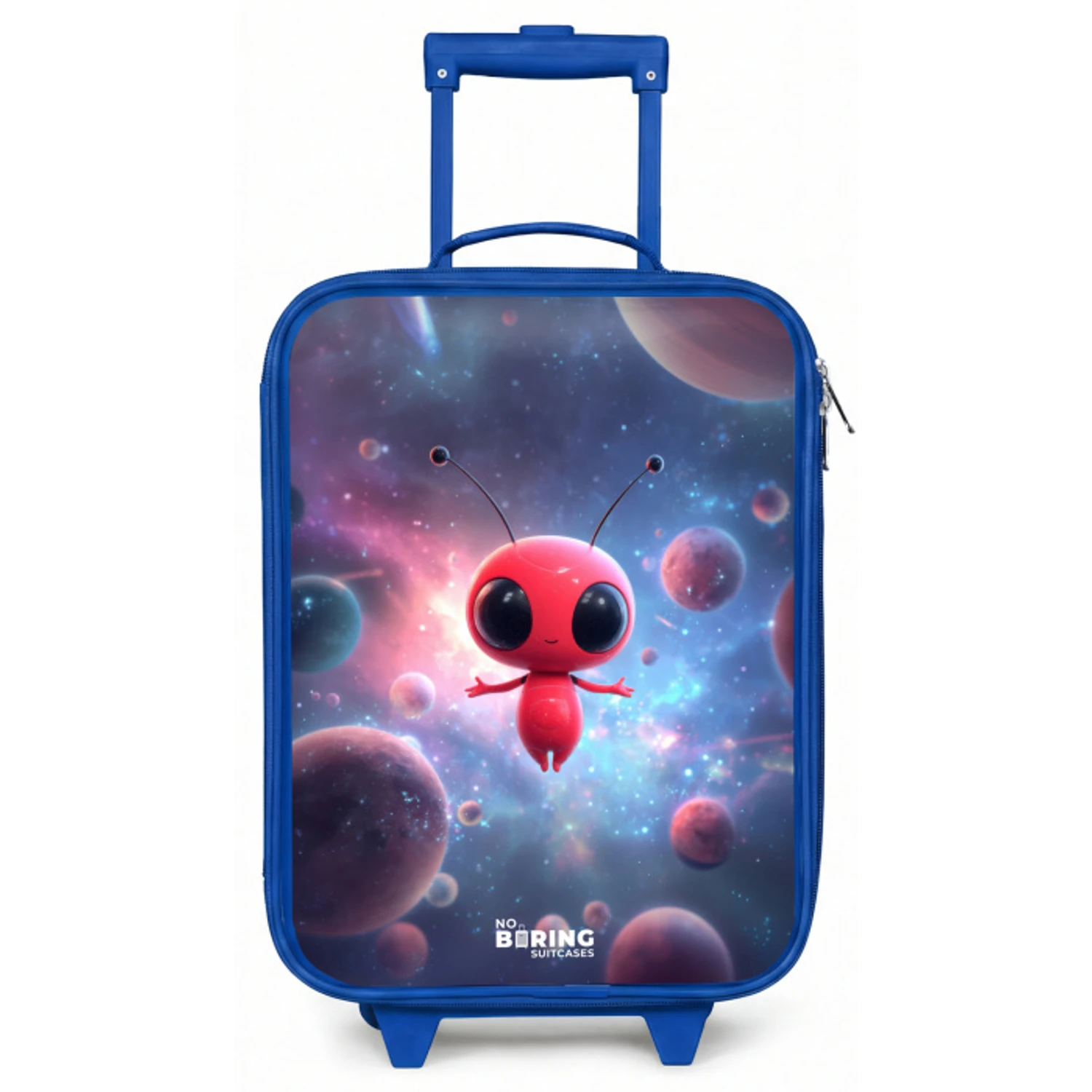 Rood Ruimtewezen in Kosmische Dans Kinderkoffer - Blauw klein -zz3dotto