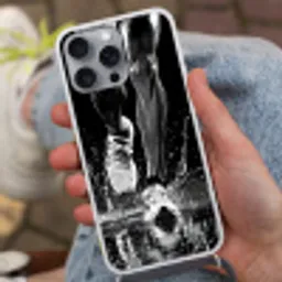 Hardloopschoenen - Rennen - Druppels - Zwart Hoesje iPhone 16 Pro Max met koord klein -sfeer3