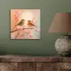 Roodborstjes - Sierlijk - Bloesemtak aluminium wit klein -sfeer2
