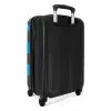 Squares - Zwart/Blauw NBS - Handbagage koffer - Kinderen Unisex middel -achterkant