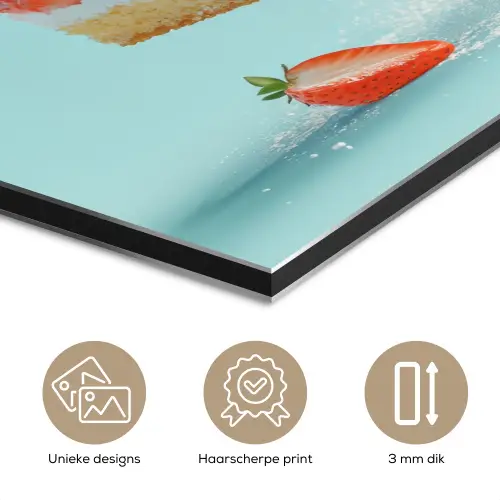 Slagroom - Taart - Blauw - Eten aluminium wit klein -closeup_NL