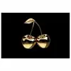 Kersen - Zwart - Goud - Chrome poster papier klein -3d