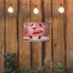 Aardbei - Taart- Eten - Roze tuinposter los doek klein -sfeer1