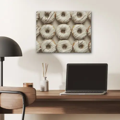 Donuts - Chocolade - Wit - Beige PET vilt klein -sfeer5