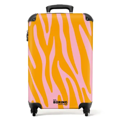 Abstract - Gouden golven NBS - Handbagage koffer - Kinderen Unisex middel -productfoto_recht