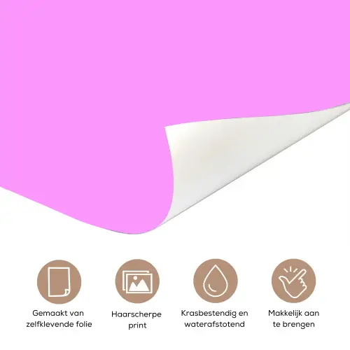 Felroze - Badass - Panterprint - Schaduw deurposter klein -closeup_NL