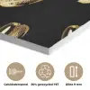Macarons - Patroon - Goud - Zwart PET vilt klein -closeup_NL