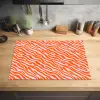 Strepen - Dynamisch - Oranje Inductie beschermer vinyl 3mm klein 276 -sfeer5