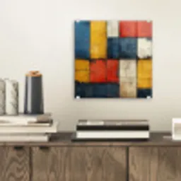 Mondriaan stijl - Kunst - Kleurrijk - Modern plexiglas 5mm klein -sfeer1