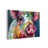 Varken - Olieverf - Dieren - Kunst aluminium wit klein -3d