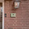 Olijfgroen met stippen - Modern Naambord Rechthoek middel -sfeer7-rechthoek-S
