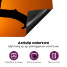 Gier - Tak - Zon - Oranje Inductie beschermer vinyl 3mm klein -zzzzzzz-cc-onderkant