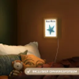 Zeester - Blauw - Spetters Light Box met kabel (Kinderlampje) klein -sfeer5_kind
