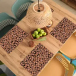Houtblokken - Textuur - Patroon - Bruin - Rustiek Placemat vinyl groot -zzsfeer5_Kitchenyeah-website