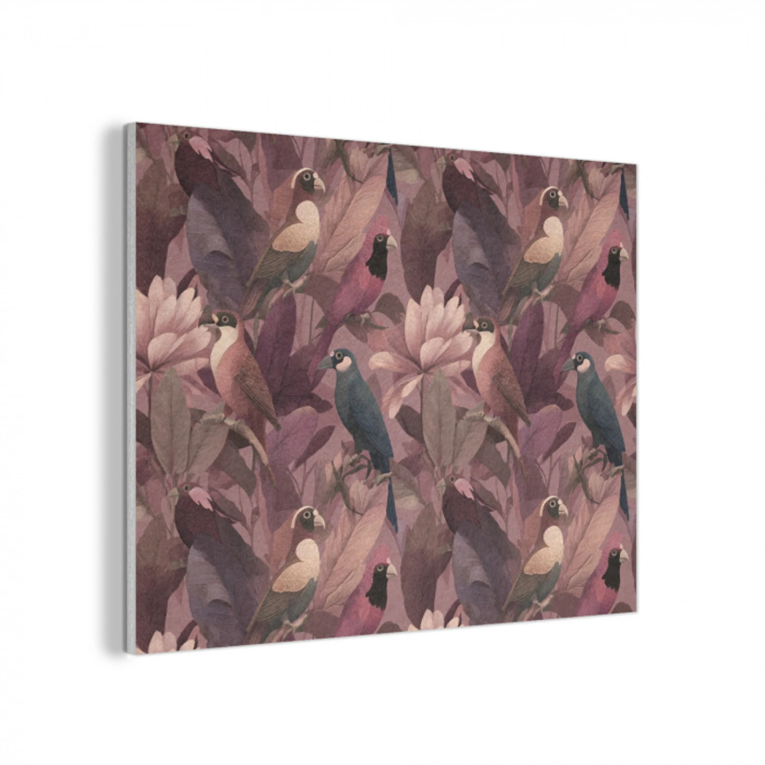 Vogels - Bladeren - Roze PET vilt klein 837 -3d
